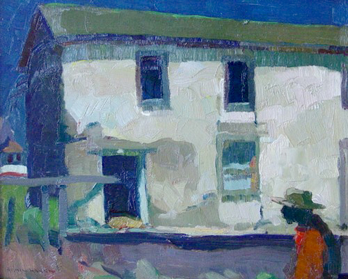 Pacific Street McKinley Adobe painting by Armin Hanson